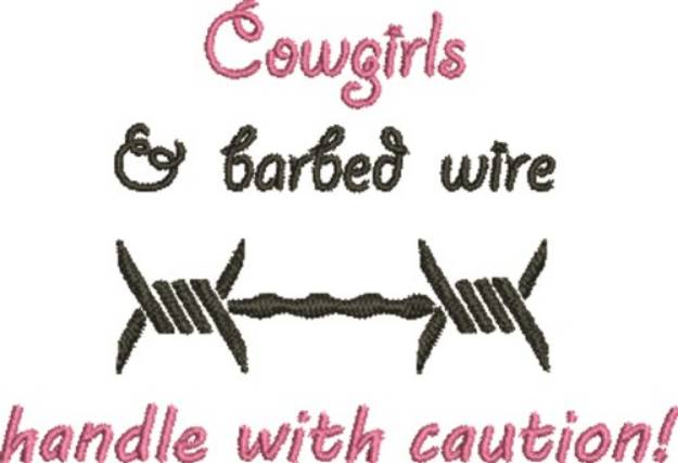Picture of Cowgirls and Barbed Wire Machine Embroidery Design