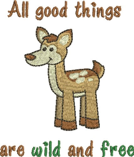 All Good Things Deer Machine Embroidery Design