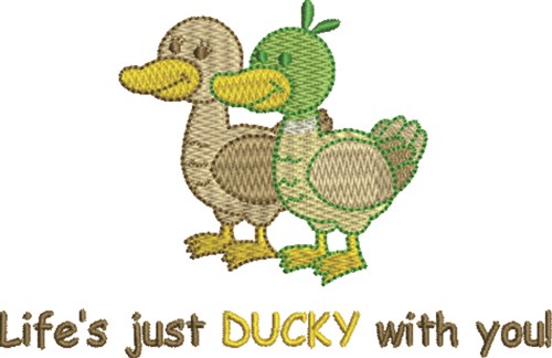 Lifes Ducky With You! Machine Embroidery Design