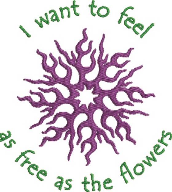 Picture of Free As The Flowers Machine Embroidery Design