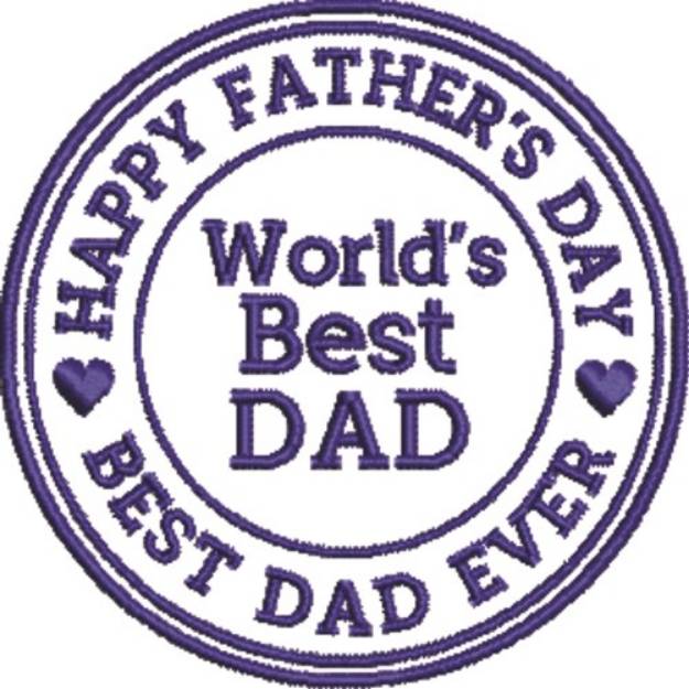 Picture of Worlds Best Dad Machine Embroidery Design