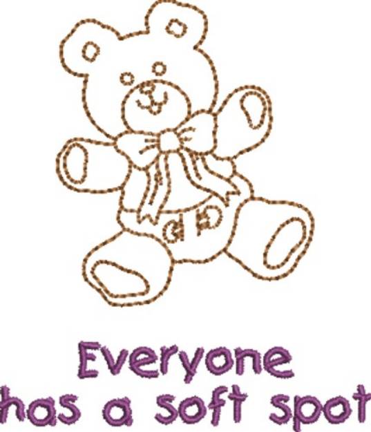 Picture of Soft Spot Teddy Machine Embroidery Design