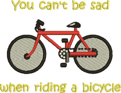 When Riding A Bicycle... Machine Embroidery Design