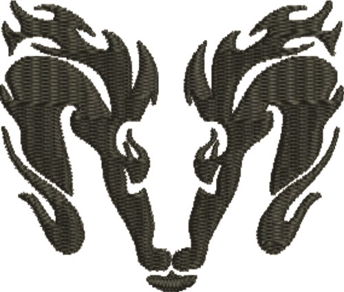 Ram Head Logo Machine Embroidery Design