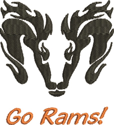 Go Rams! Machine Embroidery Design