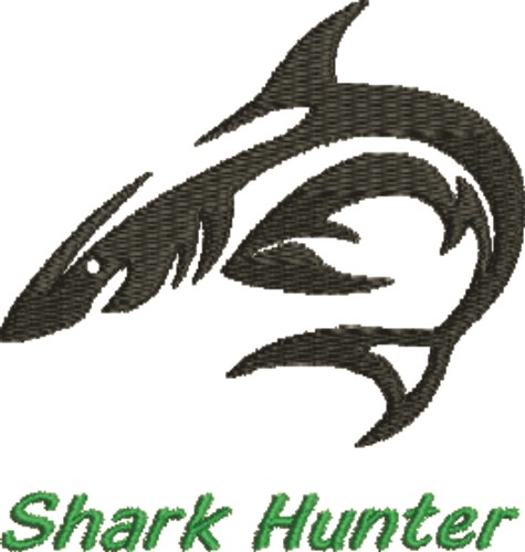 Shark Hunter Machine Embroidery Design