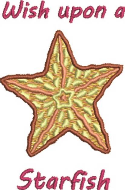 Picture of Wish Upon A Starfish Machine Embroidery Design