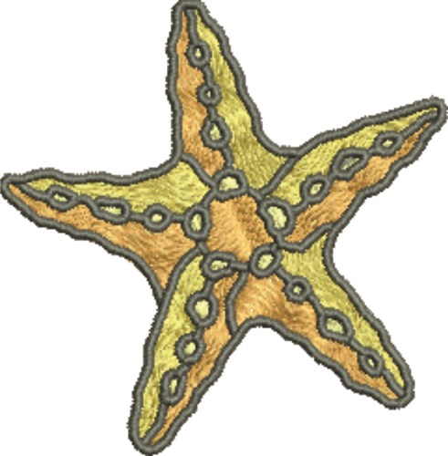 Large Starfish Machine Embroidery Design