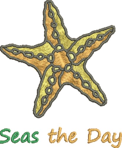 Starfish Seas The Day Machine Embroidery Design
