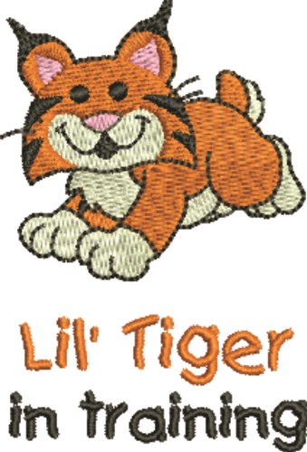 Lil Tiger In Training Machine Embroidery Design