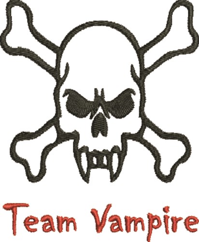 Team Vampire Machine Embroidery Design