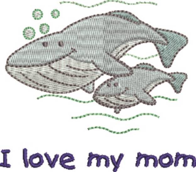 Picture of Whale Mom & Baby Machine Embroidery Design