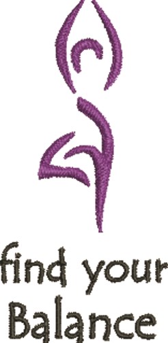 Find Your Balance Machine Embroidery Design