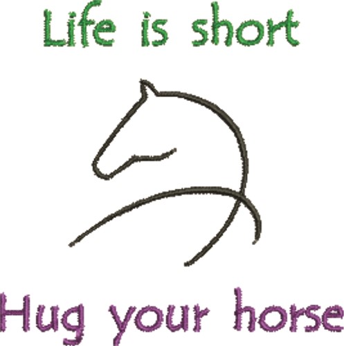 Hug Your Horse  Machine Embroidery Design