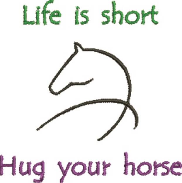 Picture of Hug Your Horse  Machine Embroidery Design