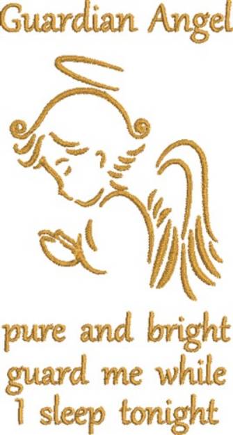 Picture of Guardian Angel  Machine Embroidery Design