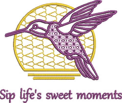 Hummingbird Moments Machine Embroidery Design