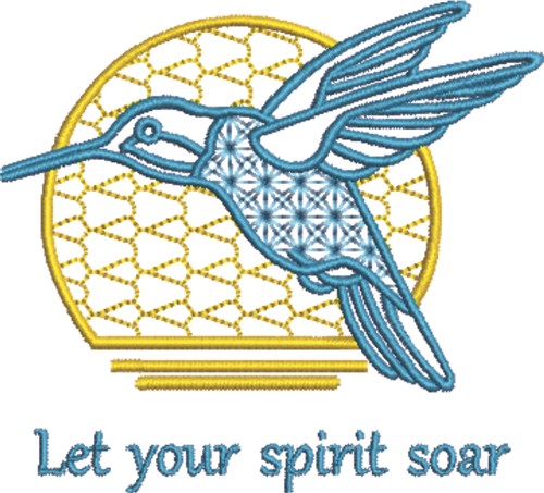 Hummingbird Spirit Machine Embroidery Design