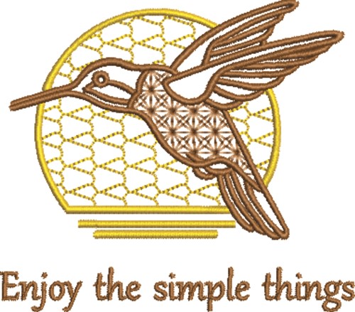 Simple Hummingbird Machine Embroidery Design