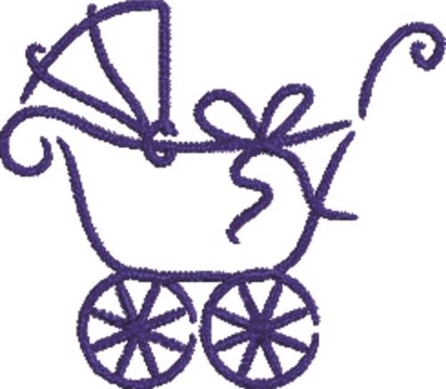 Picture of Boy Baby Carriage  Machine Embroidery Design