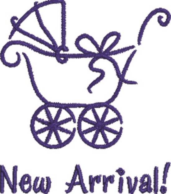 Picture of Boy Baby Carriage Arrival Machine Embroidery Design