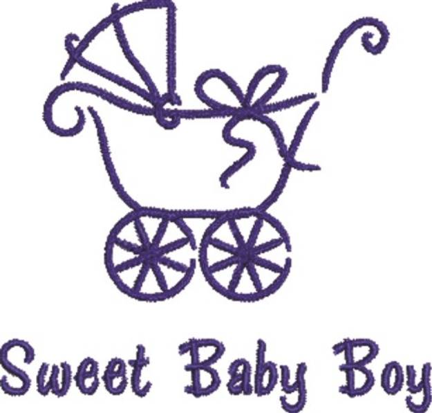 Picture of Boy Baby Pram Machine Embroidery Design