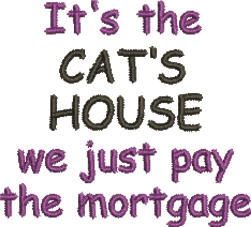 Cats House  Machine Embroidery Design