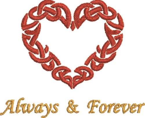 Celtic Heart Forever Machine Embroidery Design