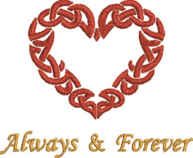 Picture of Celtic Heart Forever Machine Embroidery Design