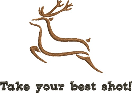 Deer Shot Machine Embroidery Design