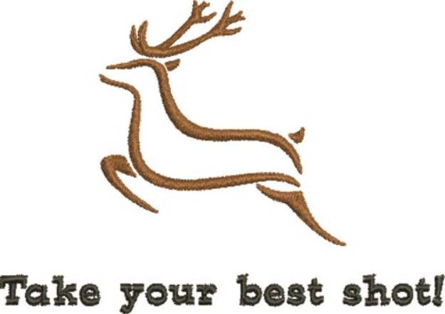 Picture of Deer Shot Machine Embroidery Design