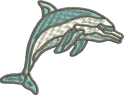 Dolphin  Machine Embroidery Design