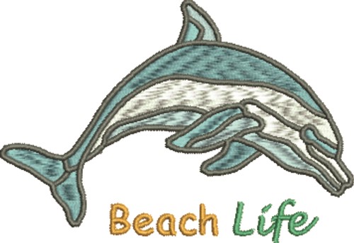 Dolphin Life Machine Embroidery Design