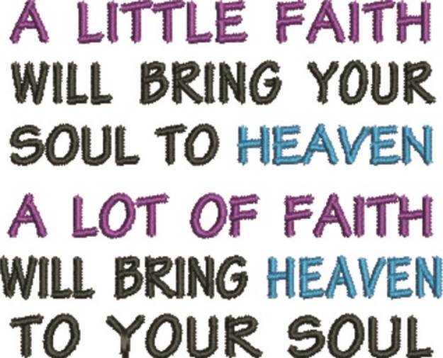 Picture of Faith  Machine Embroidery Design