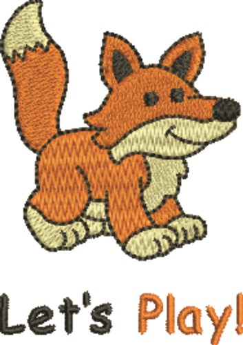 Fox Play Machine Embroidery Design