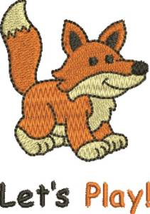 Picture of Fox Play Machine Embroidery Design