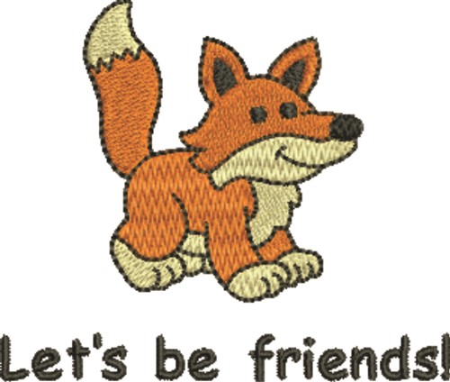Fox Friends Machine Embroidery Design