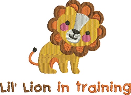 Friendly Lion Training Machine Embroidery Design