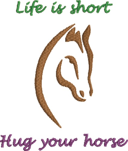 Hug Your Horse Machine Embroidery Design