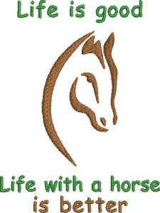 Picture of Better with a Horse  Machine Embroidery Design