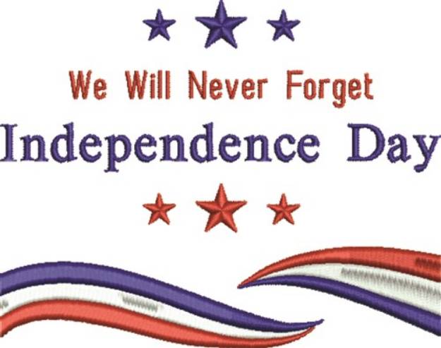 Picture of Independence Day  Machine Embroidery Design