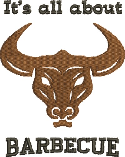 Longhorn Barbecue Machine Embroidery Design