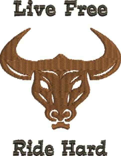 Picture of Longhorn Ride Machine Embroidery Design