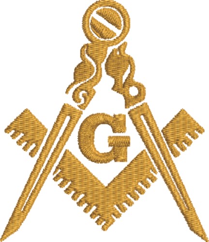 Masonic Symbol  Machine Embroidery Design