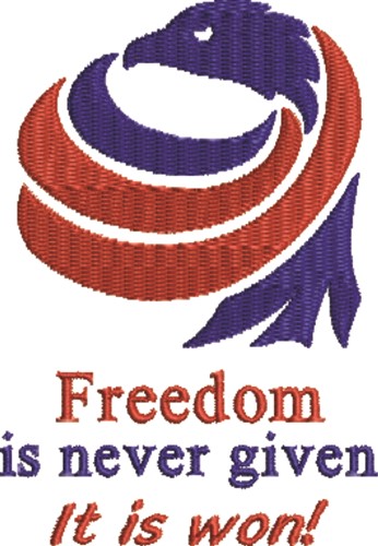 Patriotic Freedom Machine Embroidery Design