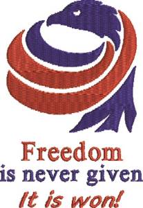 Picture of Patriotic Freedom Machine Embroidery Design
