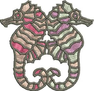 Picture of Seahorse Pair  Machine Embroidery Design