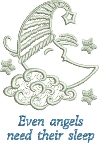Angels Moon Machine Embroidery Design