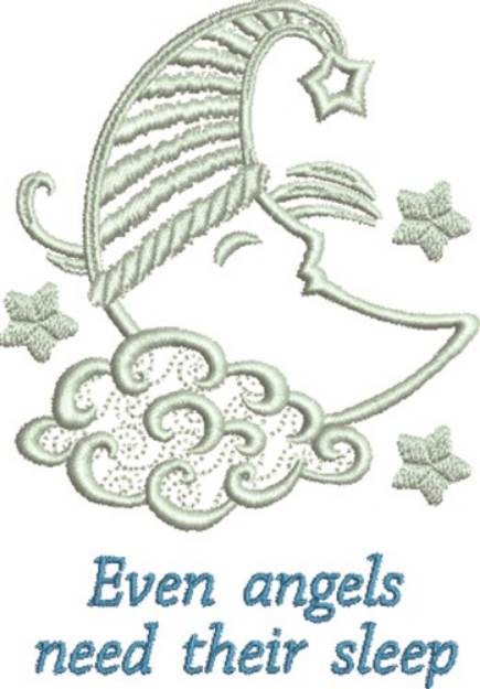 Picture of Angels Moon Machine Embroidery Design