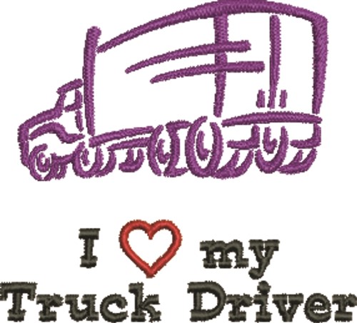 Truck Driver Machine Embroidery Design